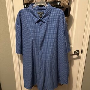Men's Blue Patterned Shirt Shaquille O’Neal